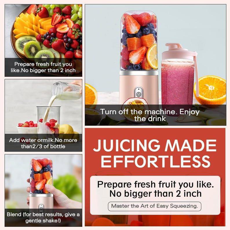 Frullatore Portatile USB per Smoothie e Frullati – Mini Blender Ricaricabile da Viaggio